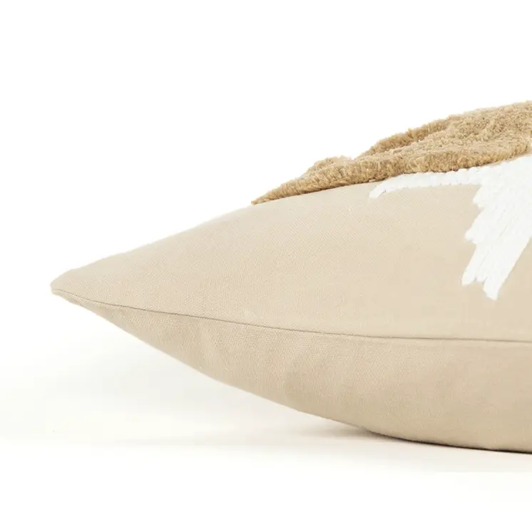 Shades of Brown and Cream Deer Decorative Throw Pillow