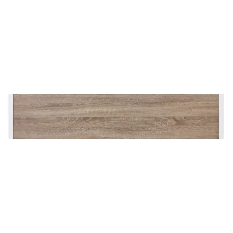 54" Gray Brown and White Sled Console Table