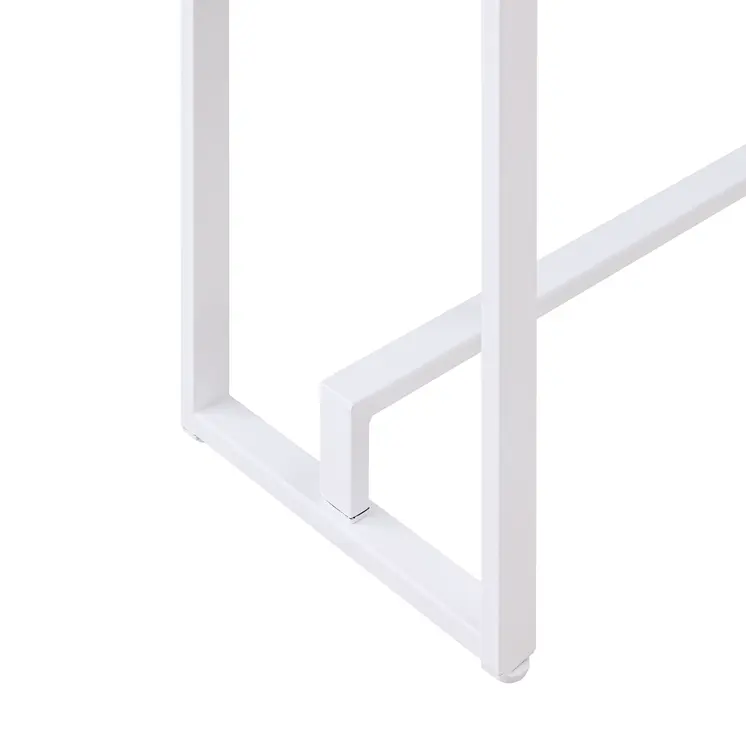 54" Gray Brown and White Sled Console Table