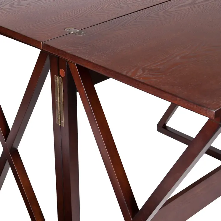46" Brown Solid Wood A Frame Console Table