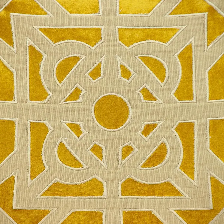 18" Mustard Yellow Velvet Throw Pillow