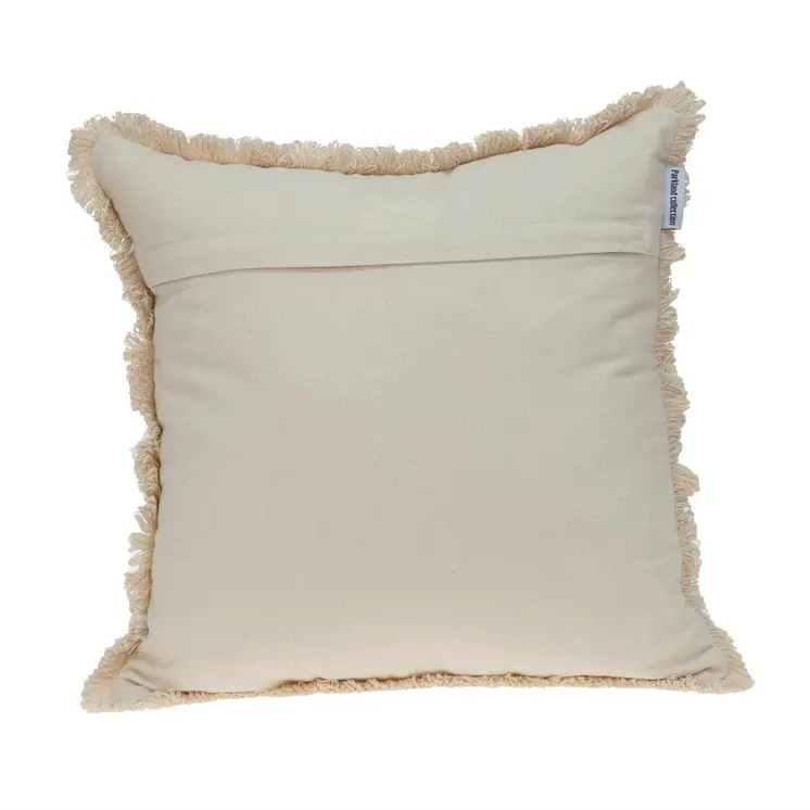 Boho Garland Beige and Gray Decorative Accent Pillow