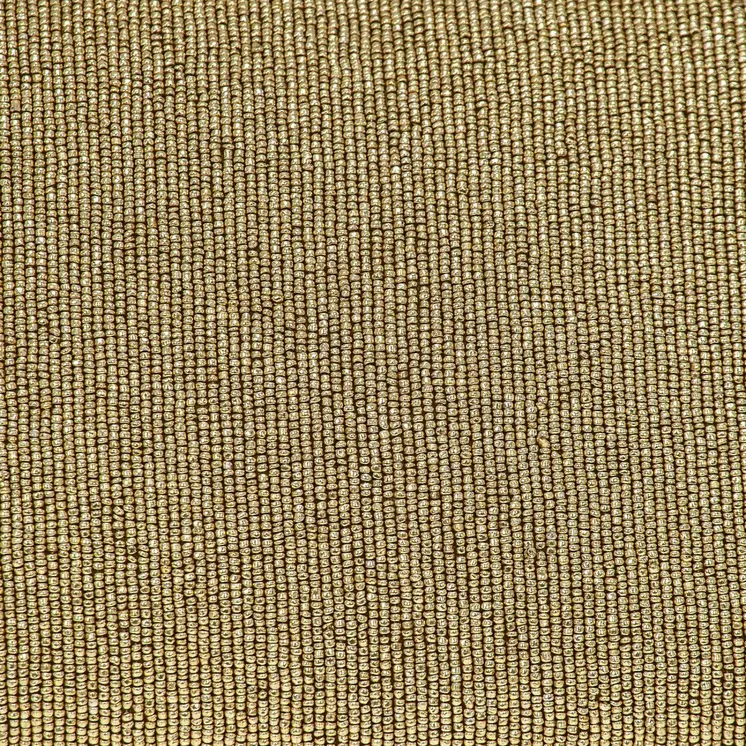 Shimmering Metallic Gold Beaded Luxury Throw Pillow