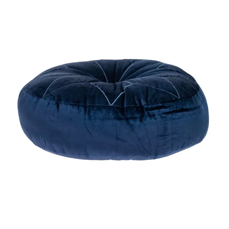 20" X 20" Navy Blue Round Throw Pillow