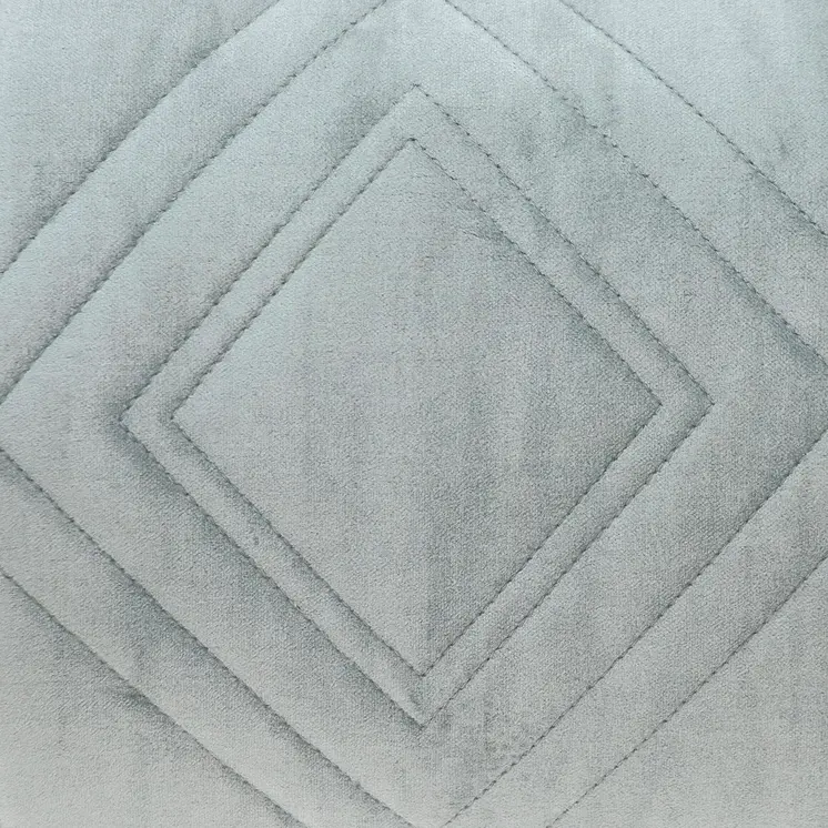 Gray Quilted Diamonds Velvet Solid Color Lumbar Pillow