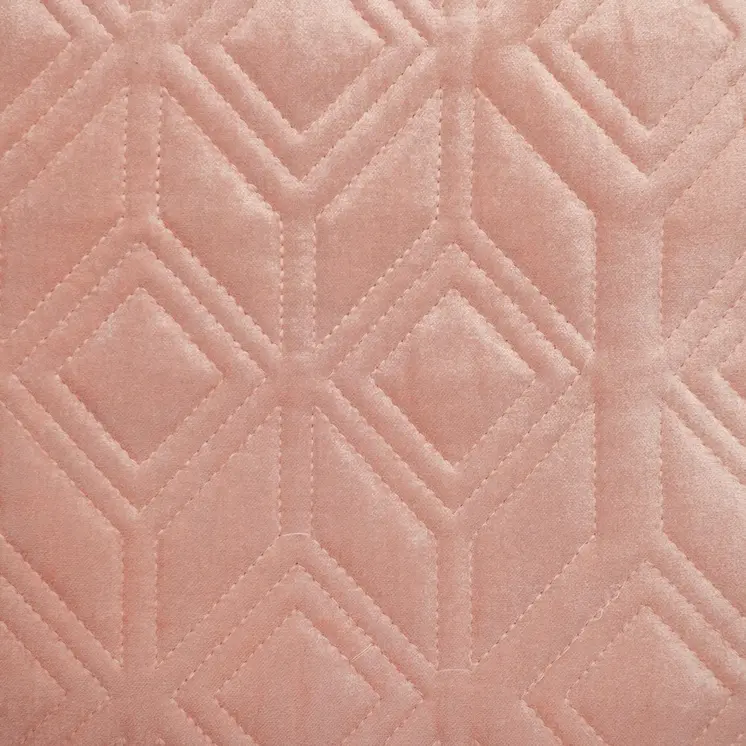 Tufted Diamonds Rose Gold Velvet Accent Pillow