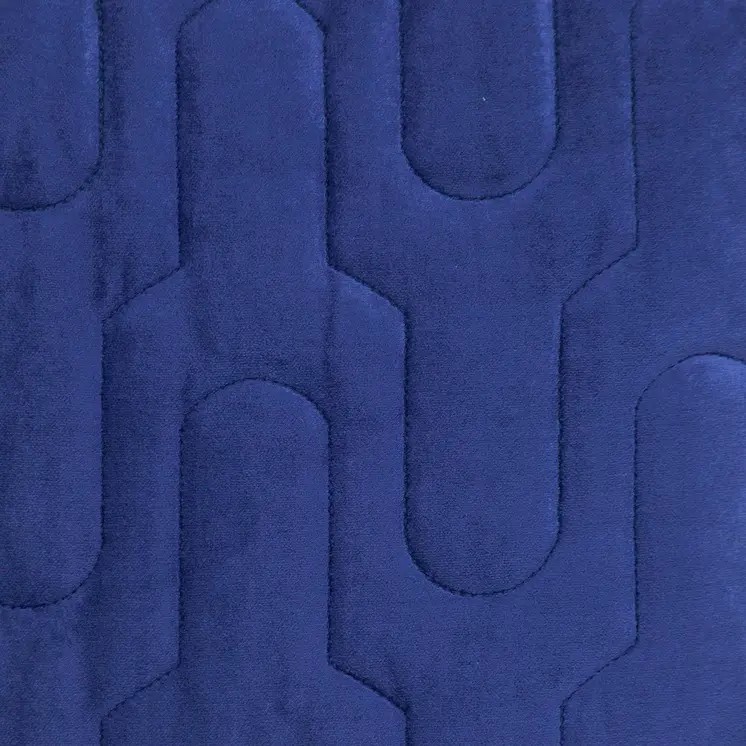 Geometric Lush Quilted Blue Throw Pillow