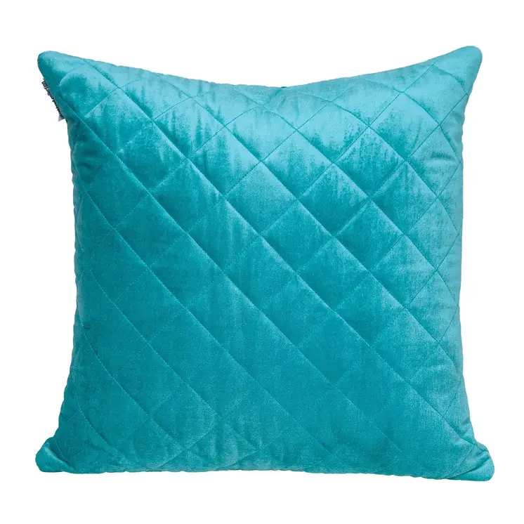 Tufted Diamond Aqua Transitional Square Pillow
