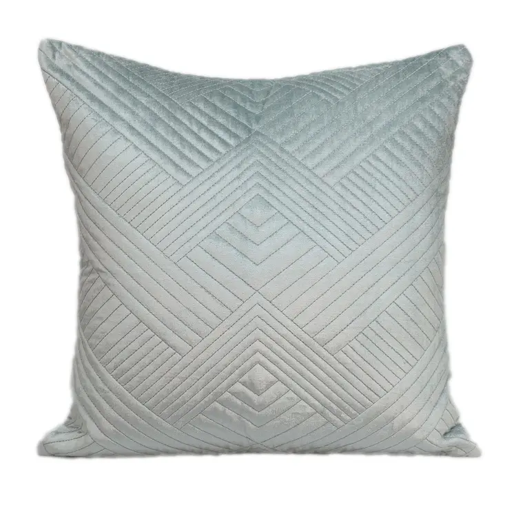 20" Gray Cotton Blend Throw Pillow