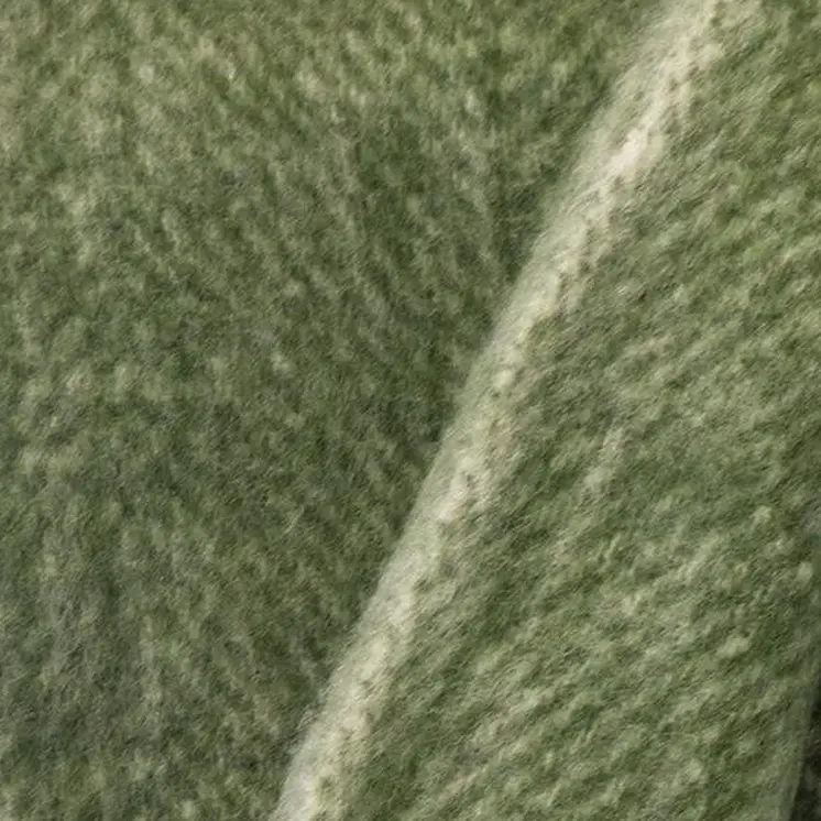 Supreme Soft Green and White Herringbone Handloomed Throw Blanket