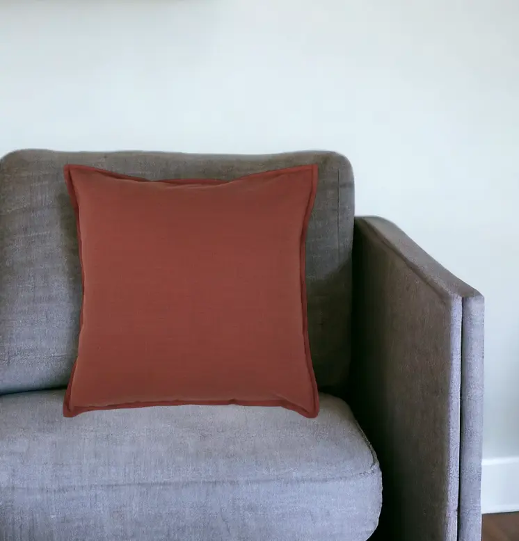 20" Paprika Cotton Throw Pillow