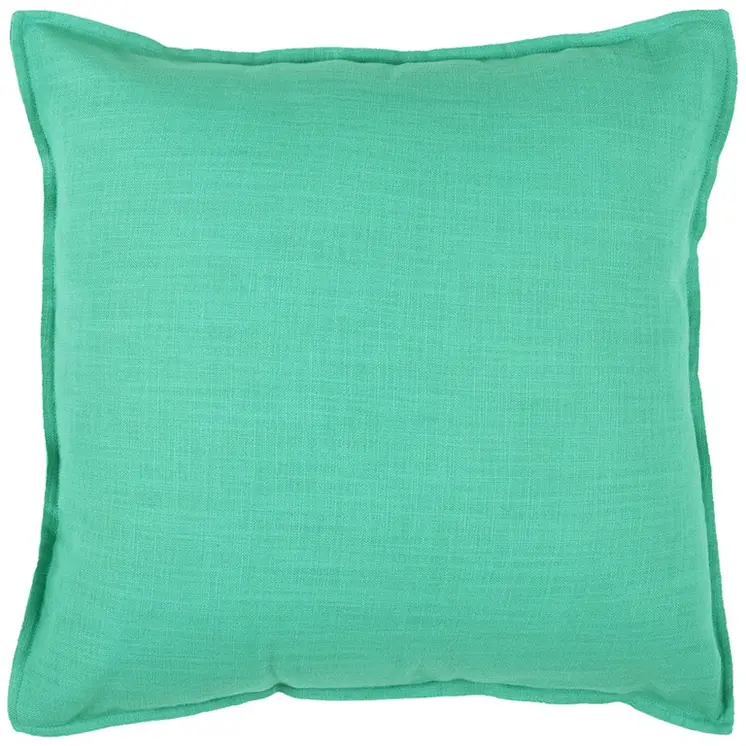 20" Aqua Cotton Throw Pillow