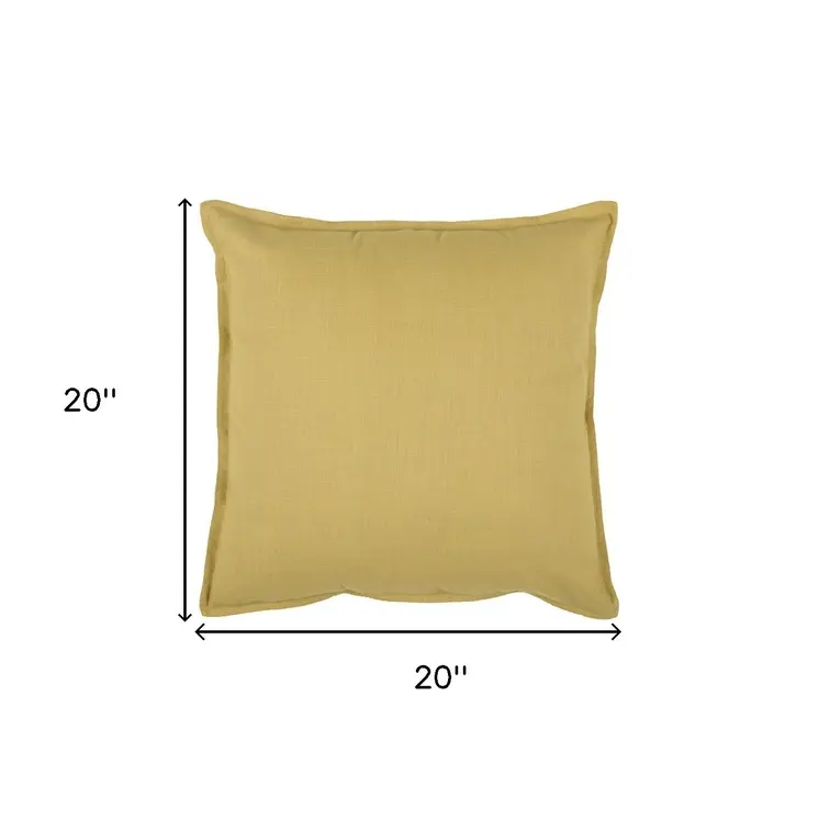20" Tan Cotton Throw Pillow