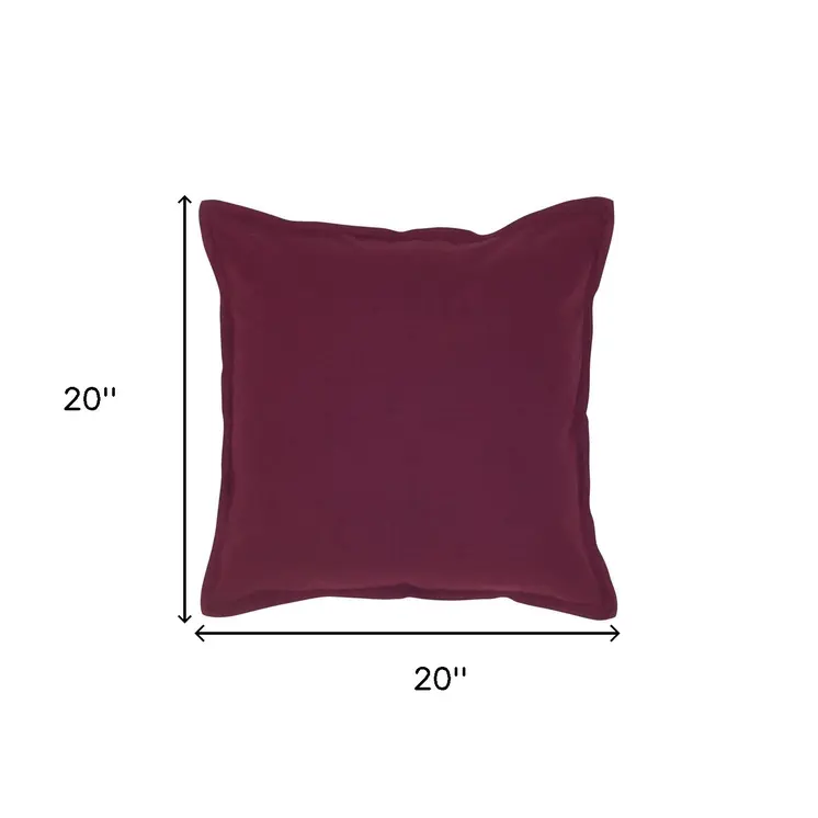 20" Merlot Cotton Throw Pillow