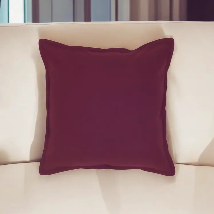 20" Merlot Cotton Throw Pillow