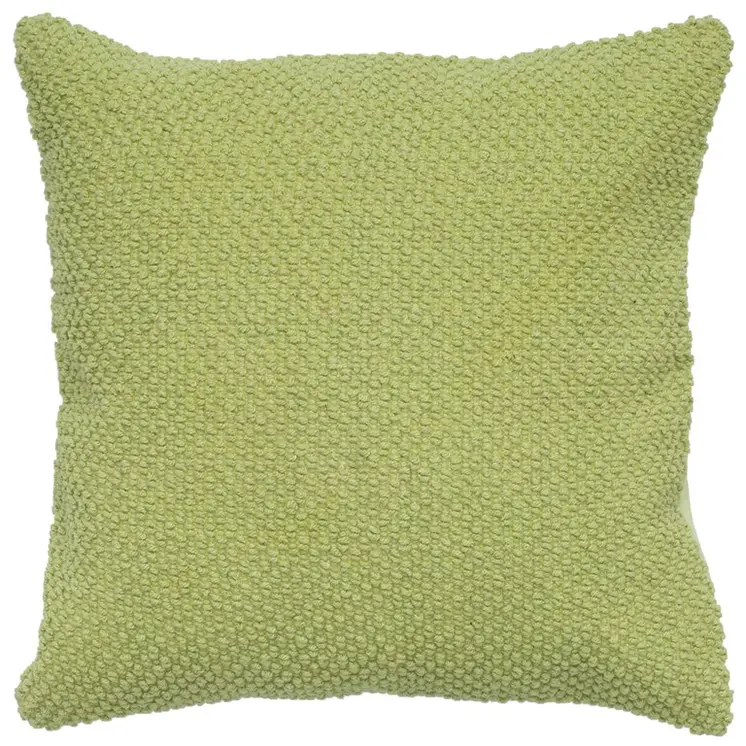 20" Green Cotton Throw Pillow