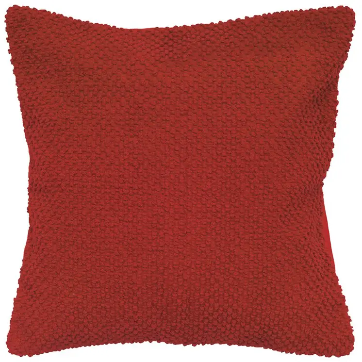 20" Red Cotton Throw Pillow