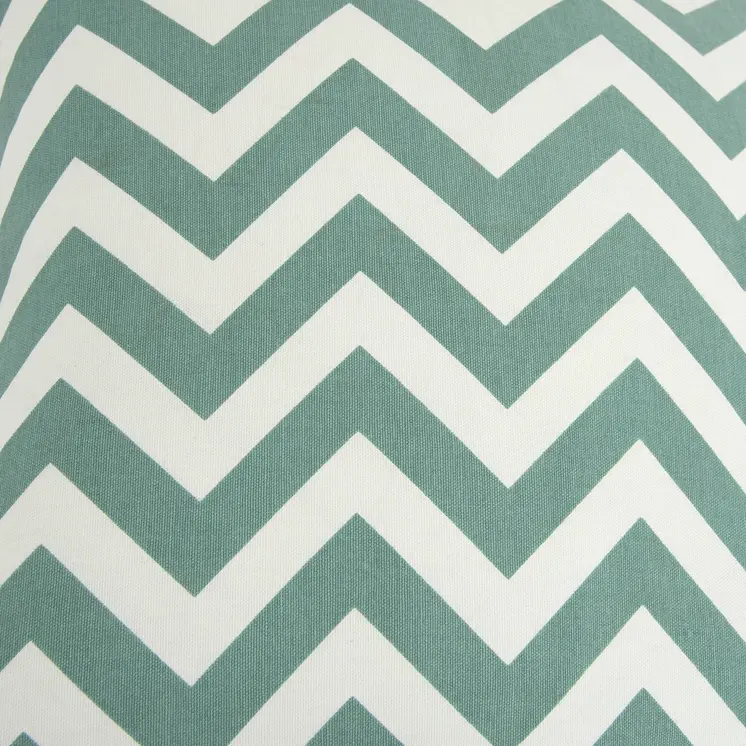 18" Aqua Cotton Throw Pillow