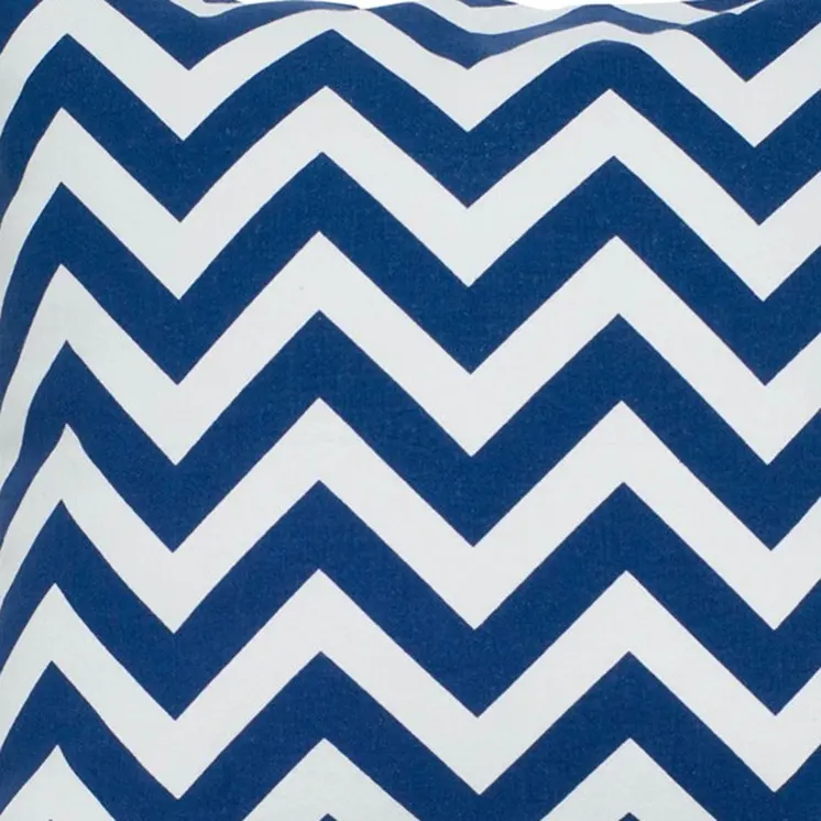 18" Navy Cotton Throw Pillow
