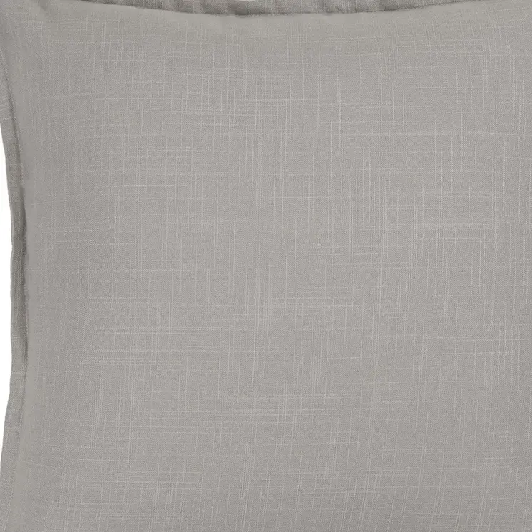 20" Gray Cotton Throw Pillow
