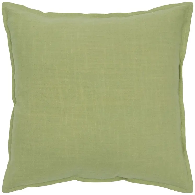 20" Lime Green Cotton Throw Pillow