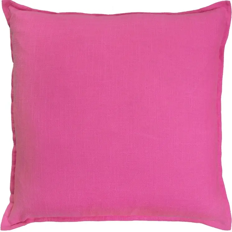 20" Hot Pink Cotton Throw Pillow