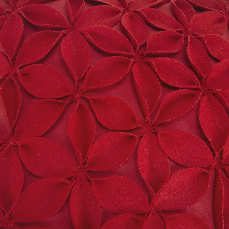 18" Red Cotton Throw Pillow