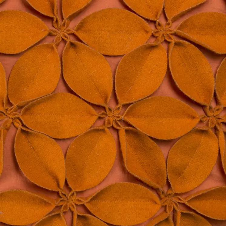 18" Orange Cotton Throw Pillow