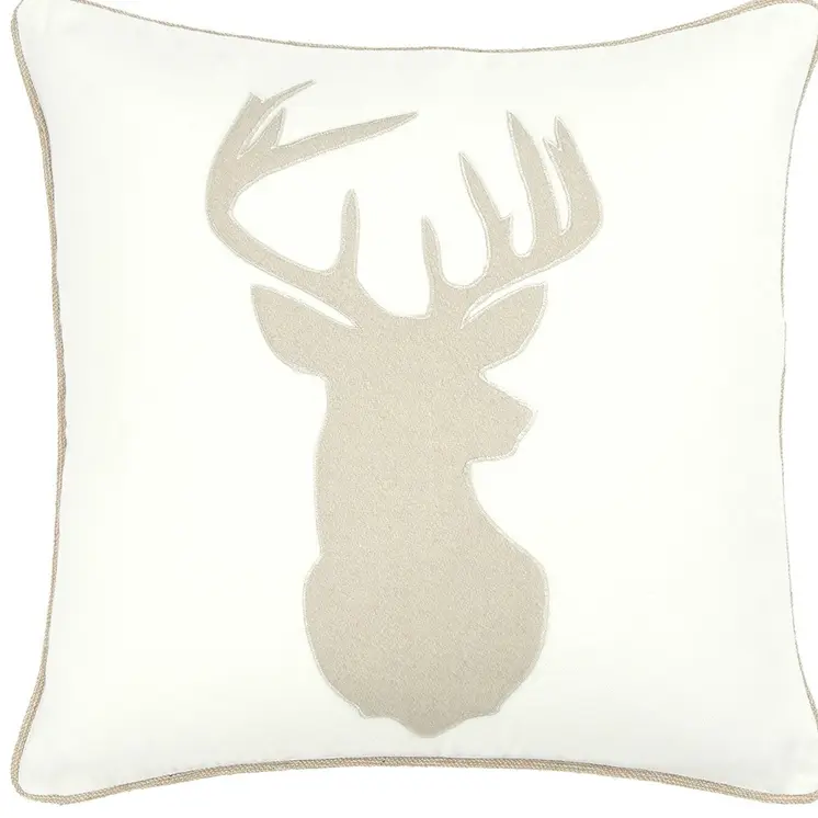 20" Ivory Cotton Throw Pillow