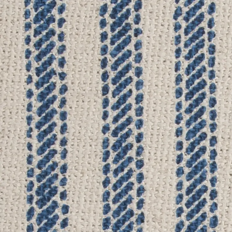 Blue Natural Ticking Stripe Throw Pillow