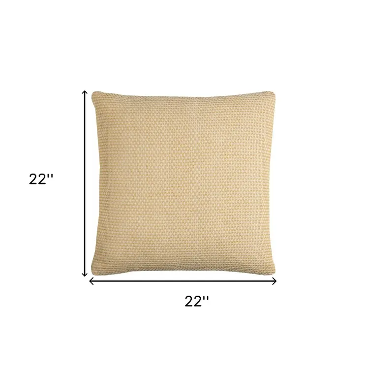 Yellow Ivory Scaled Diamond Pattern Throw Pillow