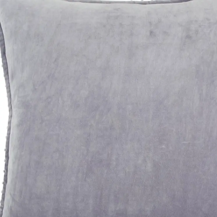 Soft Lilac Solid Pearl Beaded Edge Throw Pillow