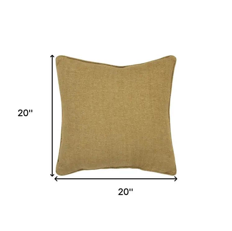 Gold Solid Classic Decorative Throw Pillow