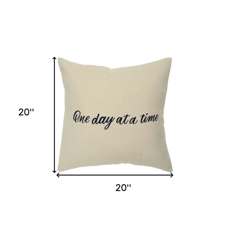 Black Taupe Canvas One Day Throw Pillow