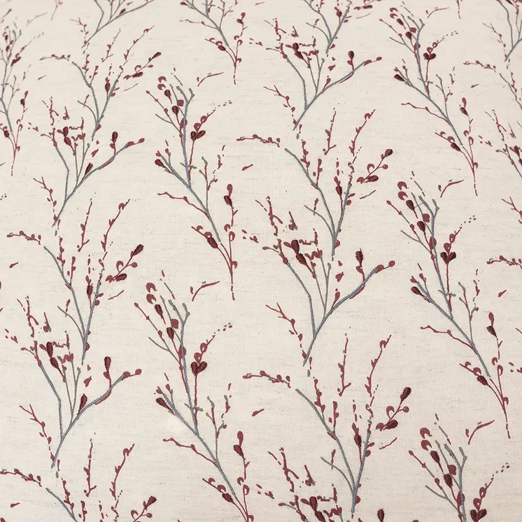 20" Berry Tiny Floral Buds Throw Pillow