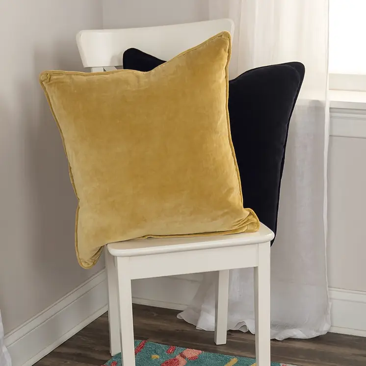 Gold Solid Luxurious Modern Throw Pillow