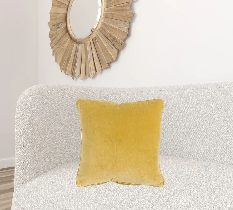 Gold Solid Luxurious Modern Throw Pillow