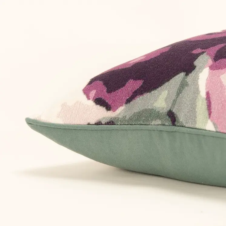 Purple Impressionistic Bloom Throw Pillow