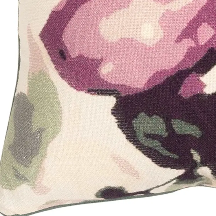 Purple Impressionistic Bloom Throw Pillow