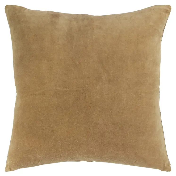 22" Gold Cotton Velvet Throw Pillow