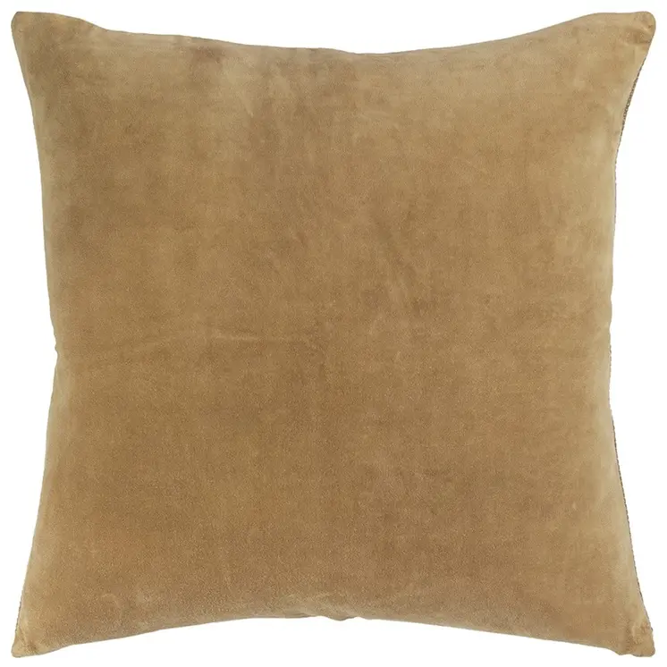 22" Gold Cotton Velvet Throw Pillow