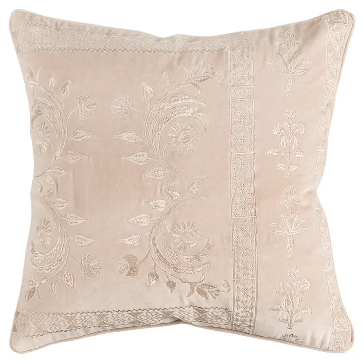 20" Blush Cotton Throw Pillow