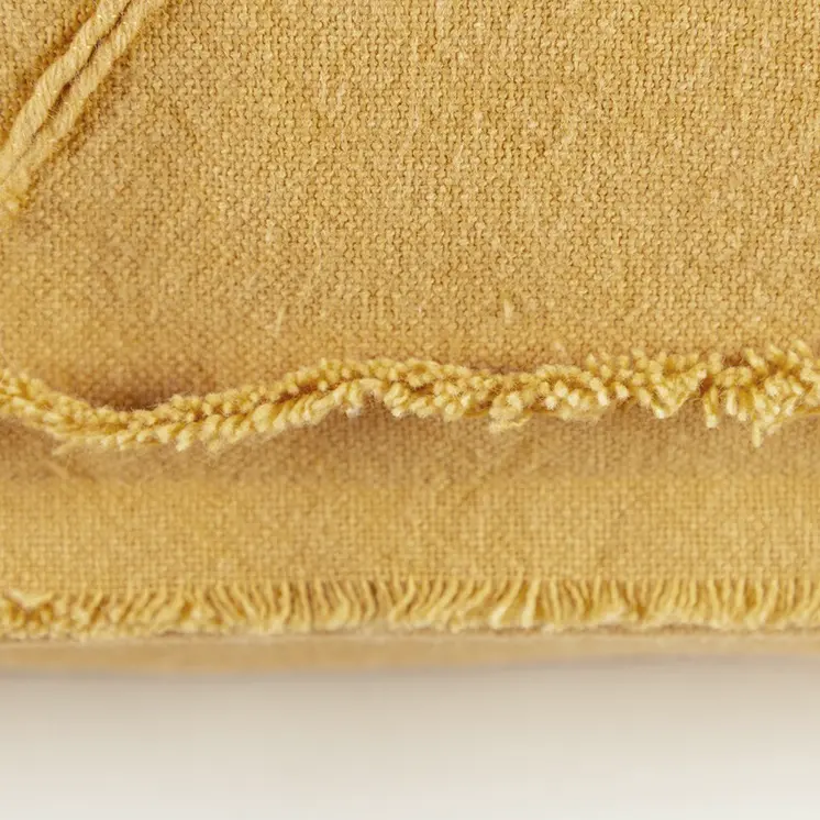 14" X 26" Yellow Botanical Throw Pillow With Embroidery