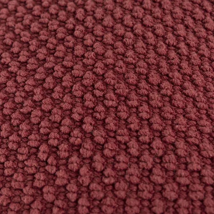 20" Merlot Cotton Throw Pillow with Nubby Texture
