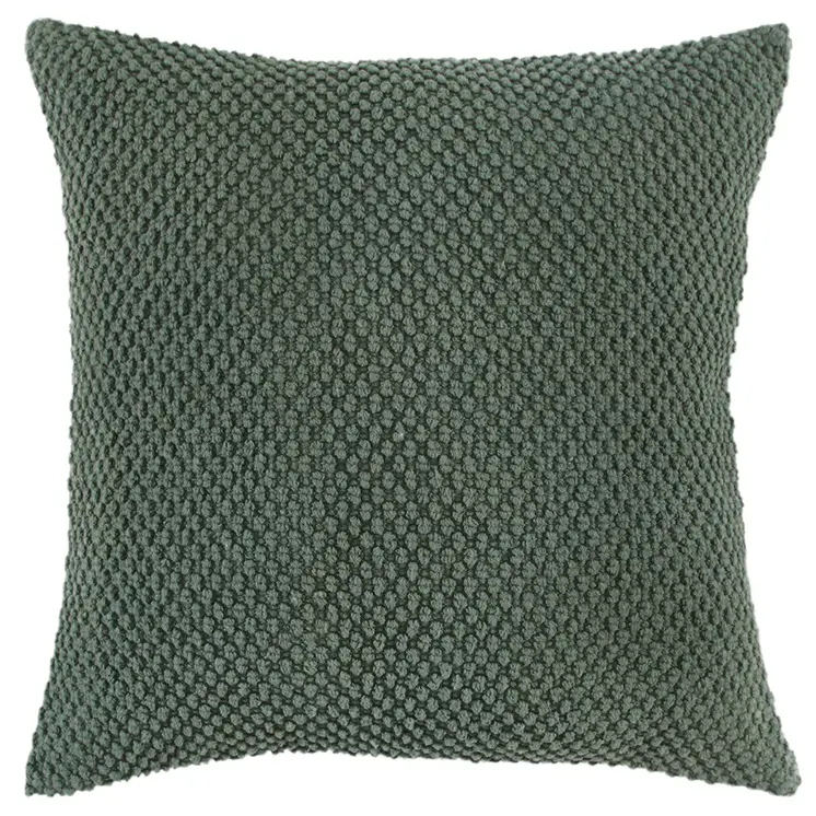 20" Olive Green Cotton Throw Pillow