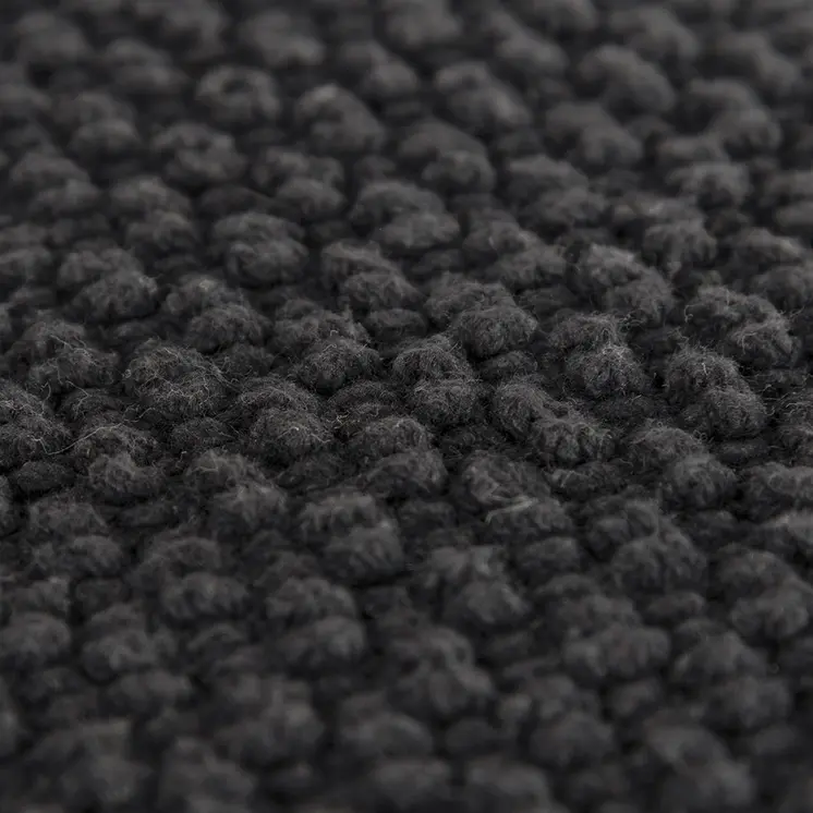 20" Black Nubby Textured Modern Throw Pillow