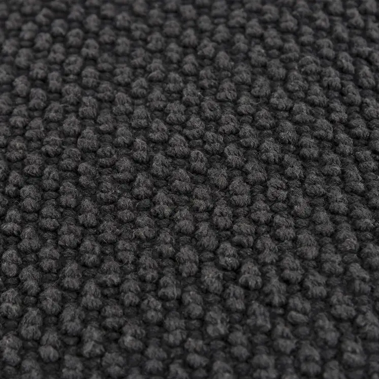 20" Black Nubby Textured Modern Throw Pillow