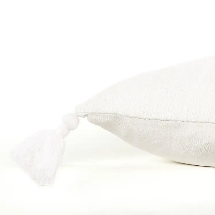 20" White Tonal Abstract Stripe Throw Pillow
