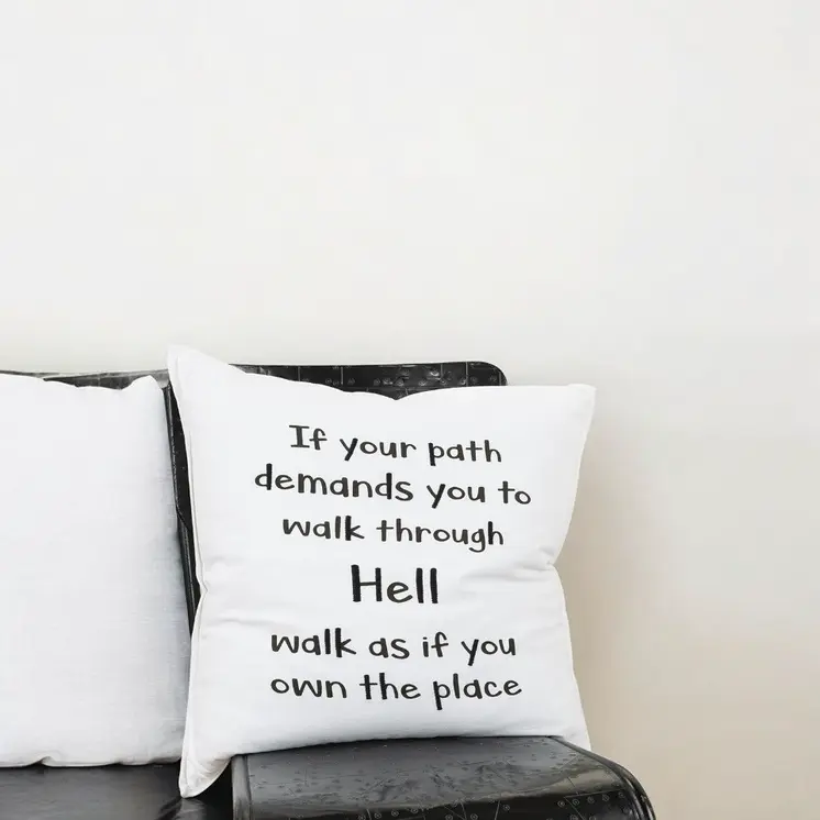 Black White Own The Place Decorative Throw Pillow