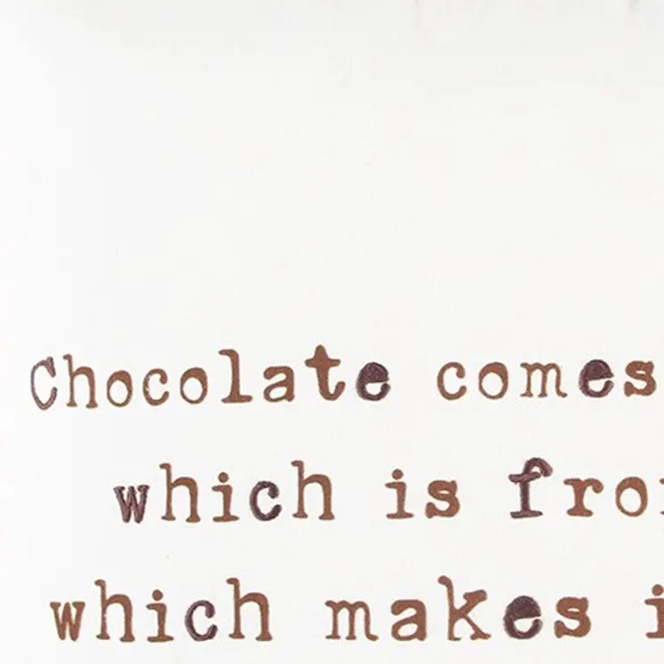 Brown and White Chocolate Is A Salad Throw Pillow